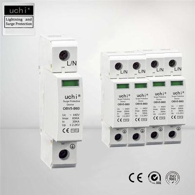 Industrial Type 1 และ Type 2 Surge Protection Imax 60ka For Power Supplies